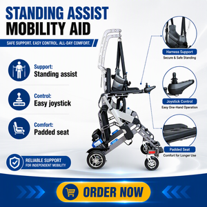 Smart Electric Standing Wheelchair With 20km Range And 100kg Capacity For Elderly Rehabilitation