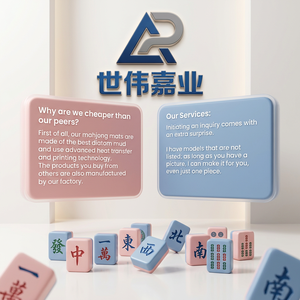 Tropical Tiger Print Luxury Modern Mahjong Mat Anti-Slip Neoprene <strong>Table</strong> Cover Portable <strong>Foldable</strong> Eco-Friendly <strong>Game</strong> Mat - Product Image 2