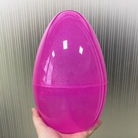OEM Angepasste Glitzer-Farbe und Verpackung Riesige 10 Zoll Plastik Überraschungs-Klare Eier-Kapsel 25CM Ostereier