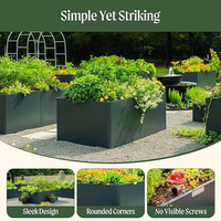 Pots de jardin au design moderne, jardinières en aluminium durable, pots à fleurs pour la maison, le jardin, l'hôtel, la station balnéaire, le paysage