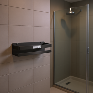 Étagère de douche murale en acier inoxydable 304 brossé noir, 9,1x2,6x2,4 pouces, rangement de salle de bain à un niveau, étanche - Product Image 2