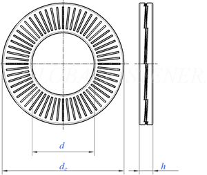 M22 M24 M27ดอง DIN 6798 SUS410 SUS430เครื่องล็อกลิ่ม - Product Image 4
