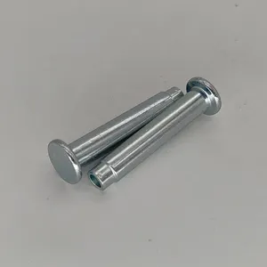 Vente en gros directe de bonne qualité Rivet semi-creux Rivet d'étape à tête plate en zinc bleu pour équipement mécanique