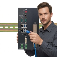 Ordinateur industriel sur rail DIN, chipset H110, prend en charge les processeurs LGA 1151 de 6e/7e/8e/9e génération, 2 ports LAN avec 1*PCIe X8, large plage de température, CE RoHS IPC