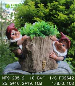 Statue <span class=keywords><strong>de</strong></span> jardin en résine faite à la main <span class=keywords><strong>de</strong></span> 32 cm en forme <span class=keywords><strong>de</strong></span> gnome, champignon et <span class=keywords><strong>pot</strong></span> <span class=keywords><strong>de</strong></span> fleurs, ornement décoratif <span class=keywords><strong>de</strong></span> dessin animé pour plantes, vente en gros - Product Image 3