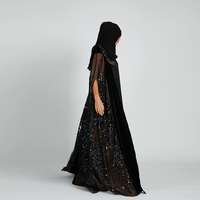 Dubai Abaya belle couleur noire abaya traditionnelle musulmane travail à la main caftan vêtements islamiques traditionnels pour femmes