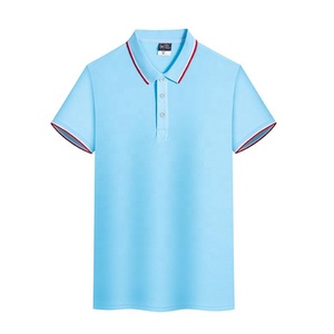 Polo de <span class=keywords><strong>Golf</strong></span> Bleu à Manches Courtes pour Hommes, Haute Qualité, avec Logo Personnalisé, en Tissu Tricoté Respirant, Idéal pour Tenues de Travail Professionnelles - Offre Spéciale - Product Image 4