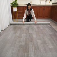 Suelo de Vinilo de PVC Compacto, Antideslizante, Impermeable, en Rollo, Instalación sin Adhesivo, Panel UV, Diseño de Parquet, Diseño Gráfico 3D, para Interiores