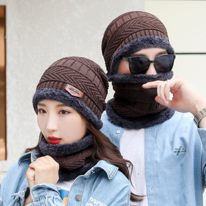 Gorros de lana de Coral para <span class=keywords><strong>hombre</strong></span>, conjunto de <span class=keywords><strong>bufanda</strong></span>, cálido y transpirable, de punto, a la moda, Unisex, gorros de punto, <span class=keywords><strong>gorro</strong></span> - Product Image 5
