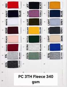 Tissu polaire PC 280 GSM en coton et polyester tricoté, matière respirante, chaude et confortable pour vêtements et sweats, largeur ouverte 72 - Product Image 2