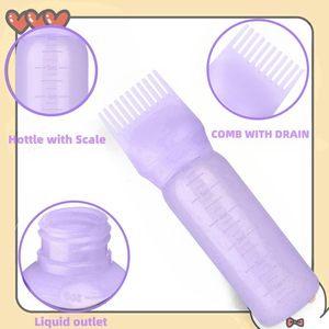 Set di 4 Spazzole Districanti Viola per Capelli con Nebulizzatore e Spazzola Lisciante in Silicone per Massaggio del Cuoio Capelluto - Product Image 6