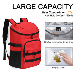 Sac à dos isotherme multifonctionnel de luxe blanc personnalisé 40L en tissu Oxford imperméable pour pique-nique et glacière - Product Image 3