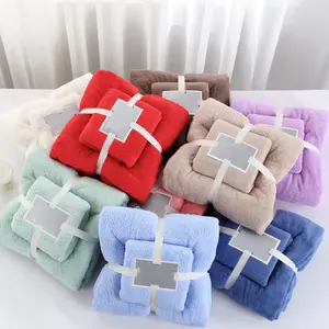 Custom Large Size Quick Dry Microfiber Bathroom Face Towel Sets First Rate Super Absorbent Coral Fleece Hotel Hand/bath Towels
