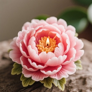 Moule à gâteau en silicone en forme de fleur (rose/pivoine/lotus) personnalisable avec des dessins/échantillons, emballage individuel OPP - Product Image 3