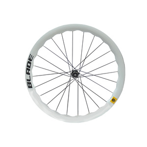 Llantas de bicicleta de carretera Hulda de fibra de carbono 700C, ligeras, tubulares, delanteras y traseras - Product Image 5