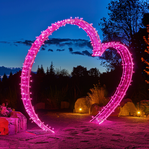 Encantador Túnel <span class=keywords><strong>de</strong></span> Luz con Forma <span class=keywords><strong>de</strong></span> Corazón Rosa - Perfecto para Caminos Románticos y Eventos Festivos - Product Image 4