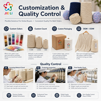 10 Count Two-Tone Slub Cotton Yarn Soft Breathable Fancy Knitting Yarn for Sweater Cardigan Scarf Blanket OEM ODM