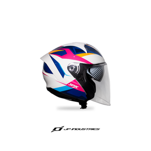 Casco de Media Cara JPX Nova X V2 Motif N8 con Doble Visera, Equipado con una Doble Visera y un Encantador Diseño N8 para Mayor Comodidad. - Product Image 1