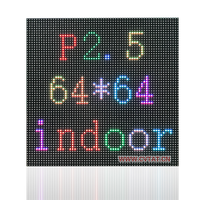 Écran LED RVB intérieur 160*160mm P2.5, panneau d'affichage matriciel 64x64 points, module d'écran LED couleur pleine P2.5 SMD2121