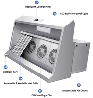 Purificateur de fumée intégré commercial avec module de purification intégré, décharge directe, pour restaurant, cantine, cuisine, haute qualité, ODM