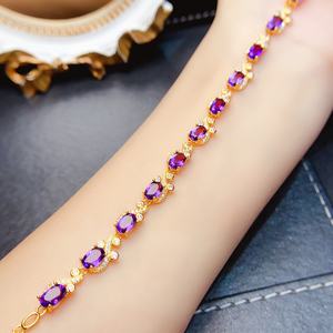 Bracelet en améthyste de créateur avec argent sterling - Bracelet tendance pour femmes pour le marché B2B - Product Image 4