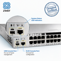 Cisco Switch Catalyst C9300-48U-M 48 Port Gigabit UPOE Layer 3 Switch 822W/1800W PoE 256Gbps 480G StackWise Meraki Cloud Managed
