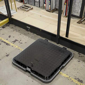 Tapa de acceso industrial de alta resistencia para suelo, escotilla de inspección empotrada para uso eléctrico comercial - Product Image 1