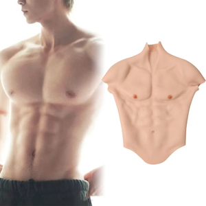 Muscles abdominaux en silicone réalistes pour cosplay, poitrine en silicone réaliste, muscles <span class=keywords><strong>faux</strong></span> doux, combinaison abdominale, veste de poitrine pour <span class=keywords><strong>homme</strong></span> - Product Image 1