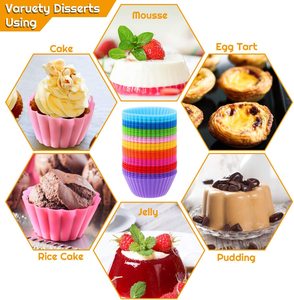 Moules à muffins en silicone de qualité alimentaire WEIMU - 12 pièces, <span class=keywords><strong>mini</strong></span> ovales, pour tartes aux œufs, beignets, citrouilles, antiadhésifs, écologiques, résistants au four - Product Image 5