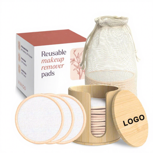 Pad Pembersih Wajah Ramah Lingkungan dari Bambu dengan Logo Kustom, Dapat Digunakan Kembali, Dapat Dicuci, Lembut, <span class=keywords><strong>2</strong></span> Lapis - Product Image 1