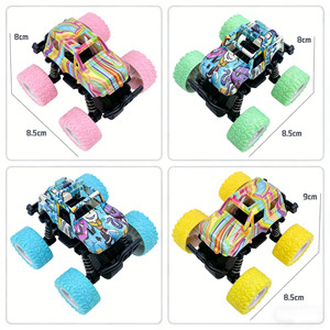 Coche de juguete todoterreno 4x4 para acrobacias, camión monstruo de juguete con retroceso, coche de juguete de fricción para niños, miniaturas de vehículos infantiles, regalos para fiestas - Product Image 4