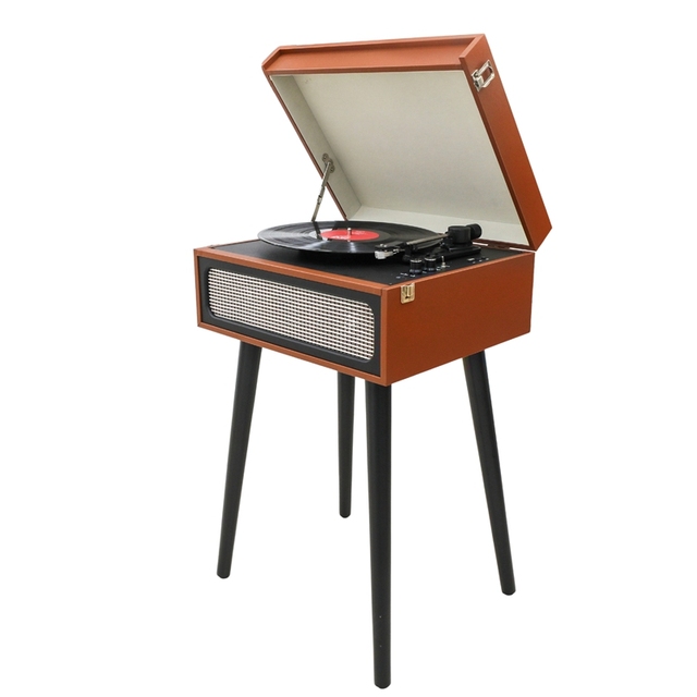 Good High Quality Speaker Turntable Vinyl Records Player with 3 Speeds Easy to Connect Turntable Player with Solid Legs
