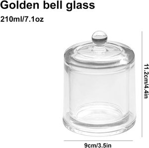 200ml 320ml 460ml Exclusive High Quality Luxury Cylinder Glass Candle Jars Heat Resistant for Candle Making with <b>Lids</b> - Product Image 3