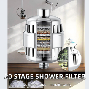 Best 15-Stage Activated Carbon Shower <b>Filter</b> Hard <b>Water</b> Chlorine Removal ABS Construction High Output Household Easy - Product Image 2