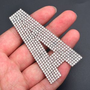 Parches de letras de diamantes de imitación de 7,2 CM de altura a-Z diamantes de imitación letras de hierro Hotfix apliques pegatinas ostentosas parche de letras de cristal - Product Image 5