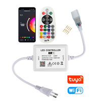Accessoire d'éclairage LED AC110V AC220V, contrôleur LED RGB Wifi Tuya pour bandes LED RGB et néons RGB, télécommande 24/28 touches