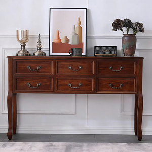 Mobile in Legno Massello di Noce Stile Europeo-Americano con 5+ Cassetti e Ripiani Multiuso, Ecologico per Soggiorno, Direttamente dalla Fabbrica - Product Image 1