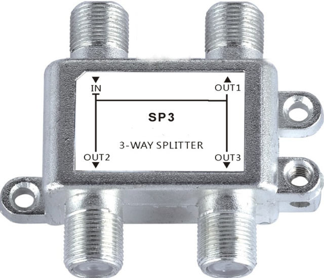 One-point Three-power Divider Receiver Top Box signal Amplifier 3 Power Divider Imperial Satellite TV Splitter