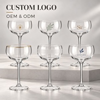 Coffret Cadeau de Mariage et Fête Minimaliste Moderne de Luxe Personnalisé en Cristal Ultra-Fin Incassable Multicolore 150ml pour Coupes