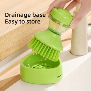 Unique Multifunctional <b>Kitchen</b> Gadgets Cleaning Brush Household Wash Tools Automatic Brush Self Storage Liquid Pot Brush - Product Image 3