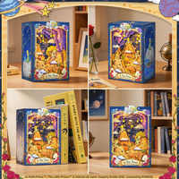 CuteBee Le Petit Prince - Kit de maison miniature DIY sous licence officielle - La Planète et la Rose avec éclairage LED