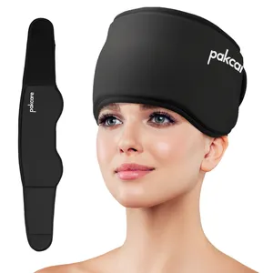 Envoltura de cabeza de hielo para migraña, terapia de frío, Gel para aliviar el dolor de cabeza, gorro de hielo para tensión, ojos hinchados, gorro para aliviar la migraña