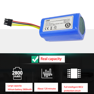 แบตเตอรี่ลิเธียมไอออนใหม่ 14.8V 2600mAh สำหรับ Pursanic P2 H8 KAKA760 780T 790T VR1717 Hennas H8 Summer P1/P1S P2 Polar Bear S <span class=keywords><strong>P3</strong></span> 14.8v - Product Image 4