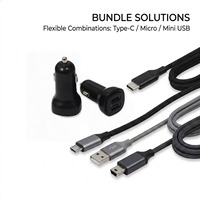 Mini Cargador de Coche 4.8A con Doble Puerto USB 5V 2.4A Independiente, Cargador de Coche Plug and Play para Encendedor de Cigarrillos OEM