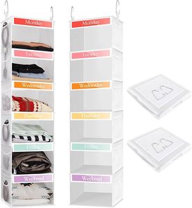 Organizer Lemari Gantung Anak untuk Pakaian Anak-anak Berdasarkan Hari dalam Seminggu, Organizer Kubus Gantung untuk Aktivitas Sehari-hari - Product Image 5