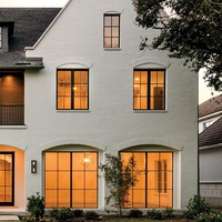 Ventanas Europeas de Ahorro Energético, Ventanas de Triple Vidrio, Ventana Abatible de Aluminio con Diseño de Rejilla y Parrilla, Ventanas NFRC