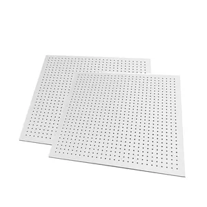 Perforated calcium silicate composite glass wool sound-absorbing panel 600*600 ceiling integrated ceiling sound-absorbing panel