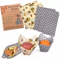 Emballage alimentaire réutilisable en cire d'abeille biologique et durable, tissu en graines de coton de haute qualité, naturel, grade A, emballage en sac