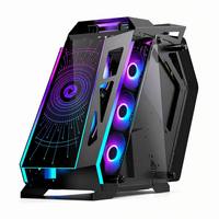 ATX Gaming PC Case Tempered Glass Open Frame RGB Desktop Computer Tower Chassis Gabinete Gamer