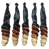 WU06 nouveau design style conque rouleau cheveux en vrac 150g 20-28 pouces perruques synthétiques extension de cheveux cheveux au crochet